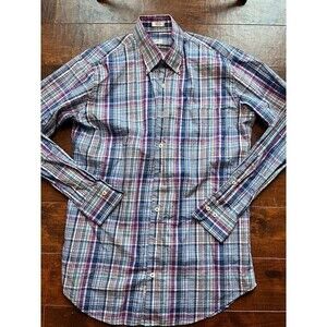 Peter Millar Mens Button Down Casual Dress Shirt Mens Size M 100% Cotton